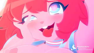 ���ನ್ನಿ ಹುಡುಗಿ ಬಾಯಿಯಿಂದ ಜುಂಬು (ಕಲಾವಿದ: dreamflowerbunny